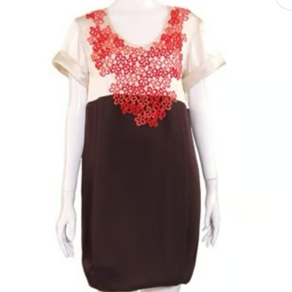 3.1 Phillip Lim Silk Coral Floral Beaded Dress 4